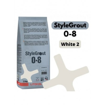 Цементна фуга Litokol StyleGrout 0-8 (White 2) 3 кг (SG08WHT20063)